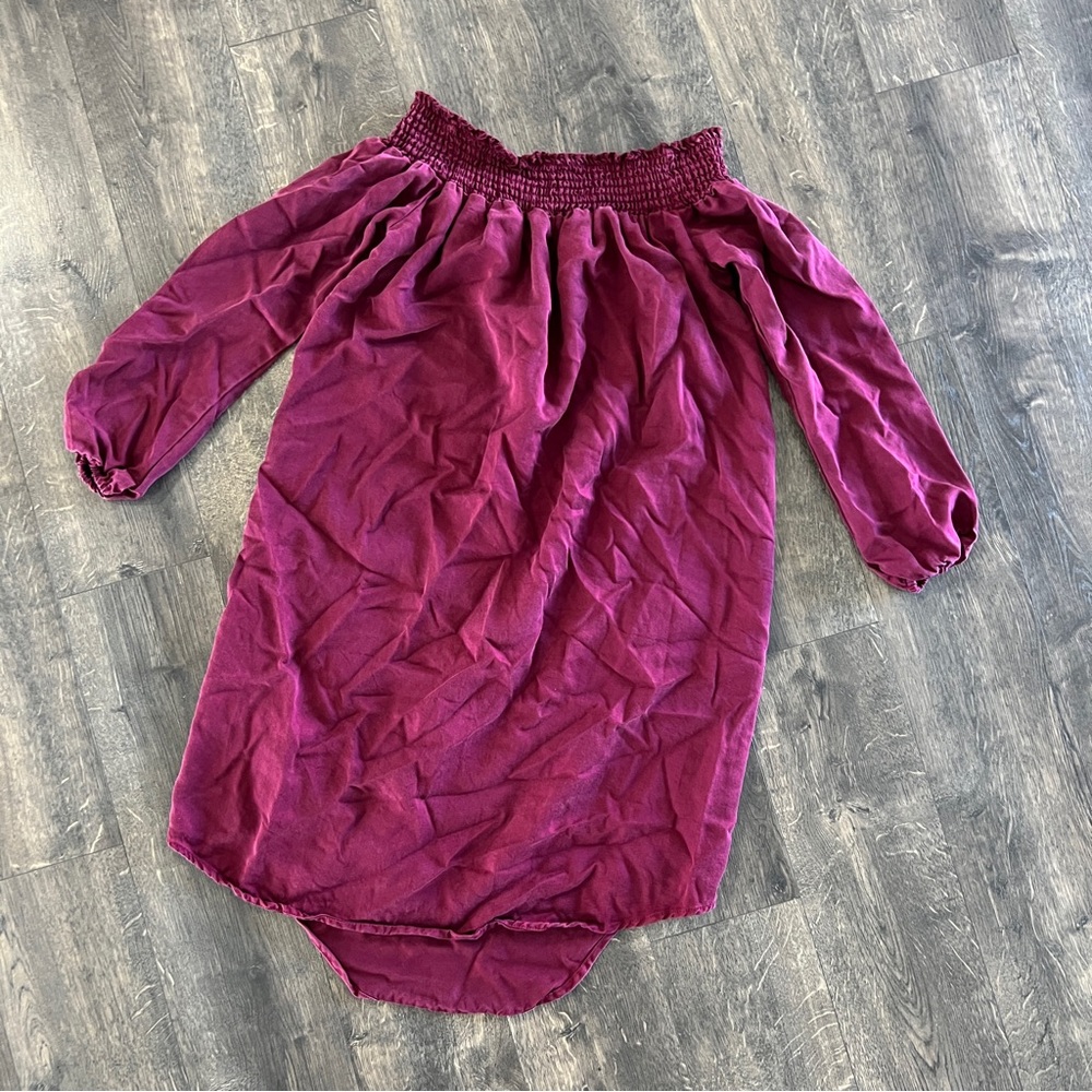 MATERNITY Off the Shoulder MIDI Dress